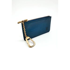 Louis Vuitton Blue Epi Leather Cles/coin pouch