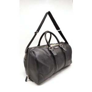 Burberry Leather and Nova Check Luggage Bag