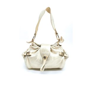 Hogan Cream Metallic Shoulder Handbag