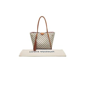 Louis Vuitton Damier Azur Propriano Shoulder Bag with Rose Ballerine Interior