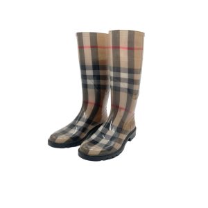 Burberry Nova Check Rubber Rain Boots Size: 36