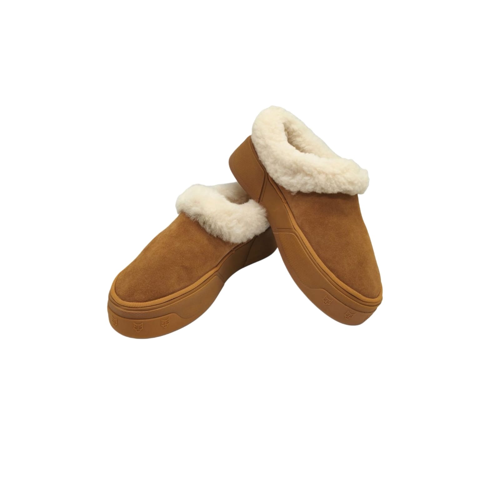 Naked Wolfe Tan Brown Suede Platform Slippers Size UK 10 / EU 44 - Image 7