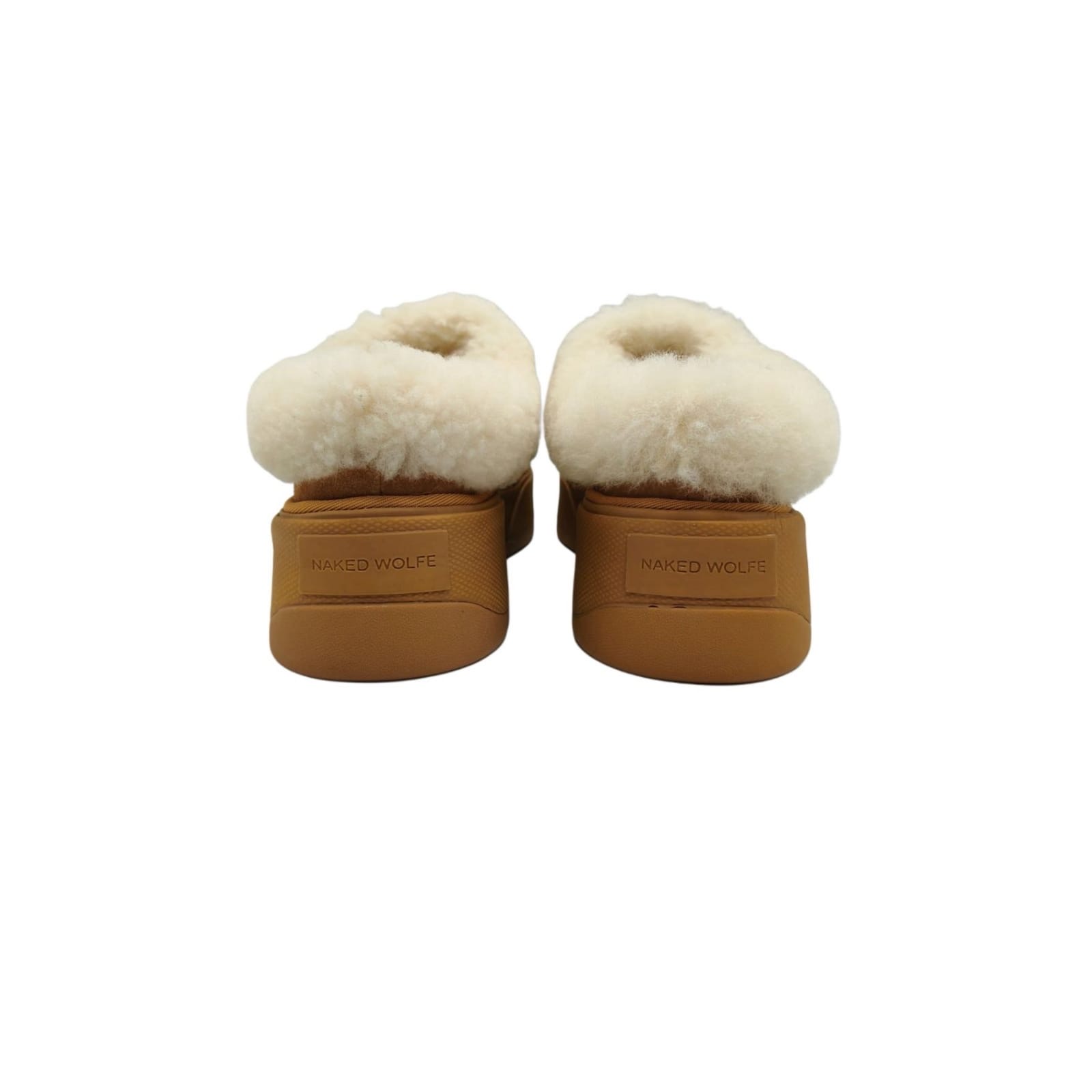 Naked Wolfe Tan Brown Suede Platform Slippers Size UK 10 / EU 44 - Image 6