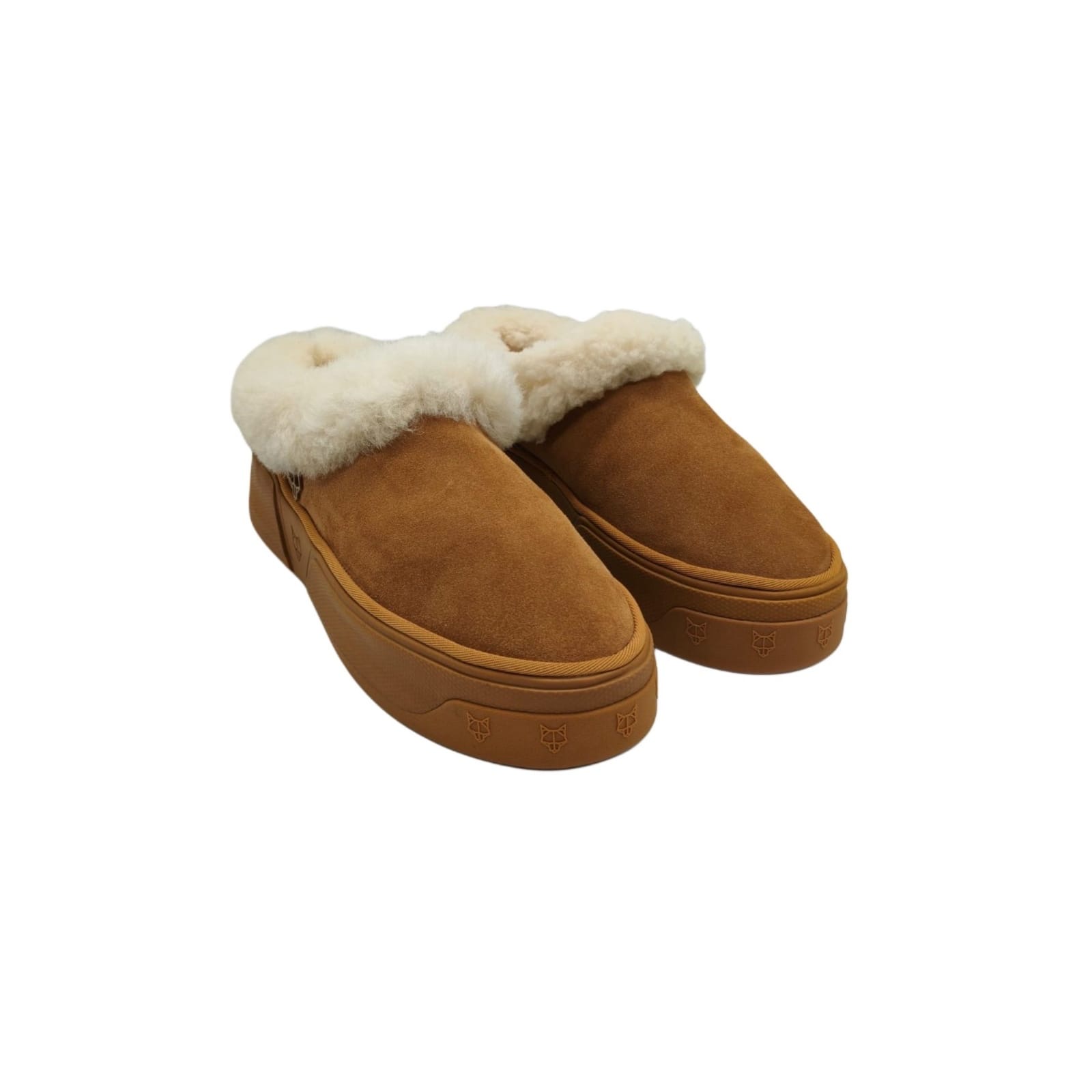 Naked Wolfe Tan Brown Suede Platform Slippers Size UK 10 / EU 44 - Image 4