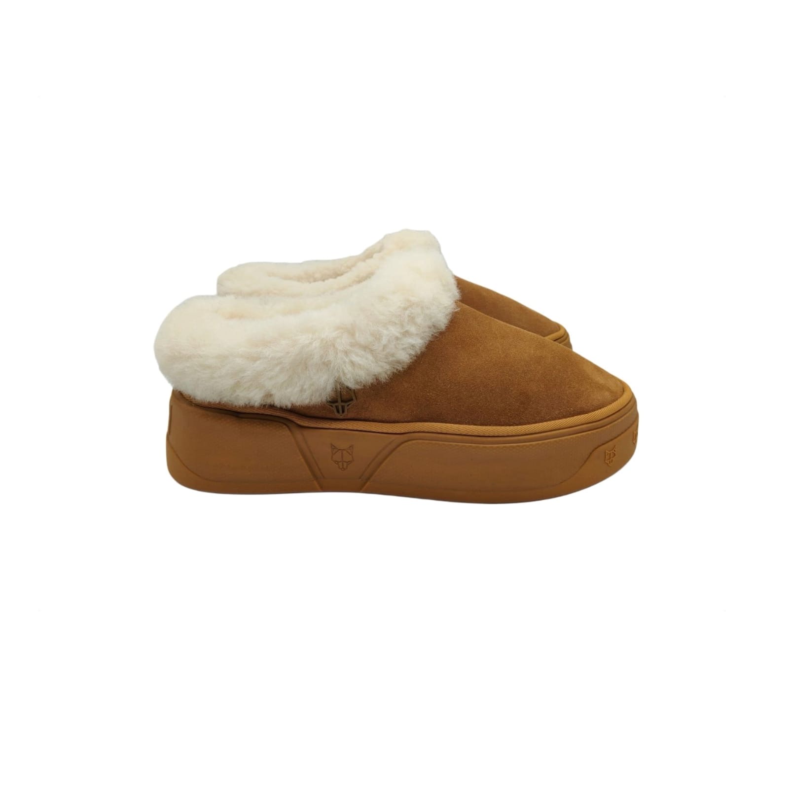 Naked Wolfe Tan Brown Suede Platform Slippers Size UK 10 / EU 44 - Image 5