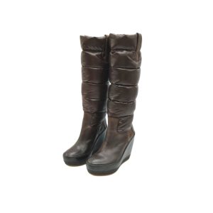 Moncler Brown Nimble Quilted Puffer Boots Size 36