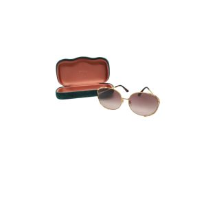 Gucci Oversized Gold Toned Sunglasses