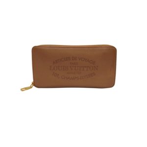 Louis Vuitton Articles De Voyage Zippy Wallet in Camel Leather