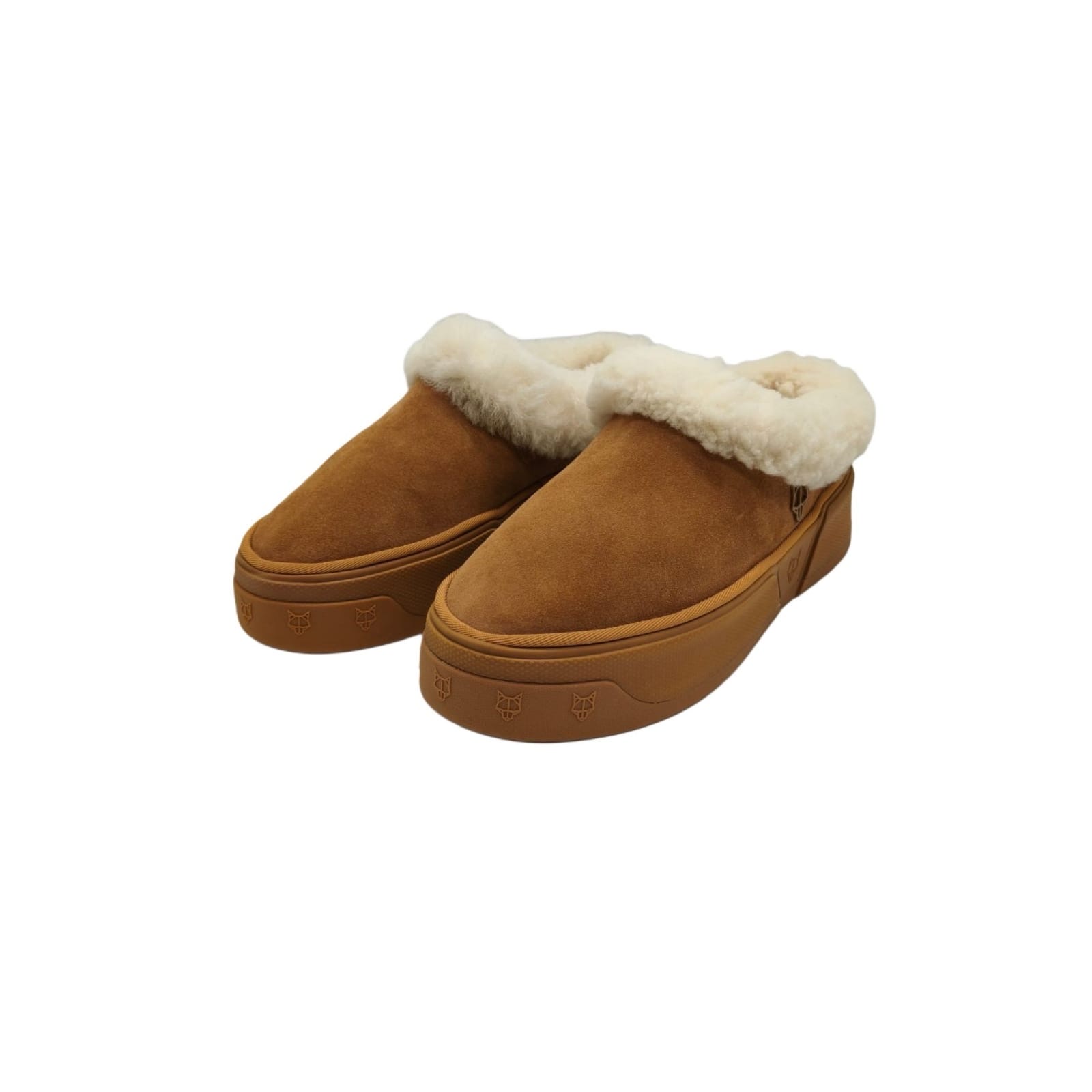 Naked Wolfe Tan Brown Suede Platform Slippers Size UK 10 / EU 44 - Image 8