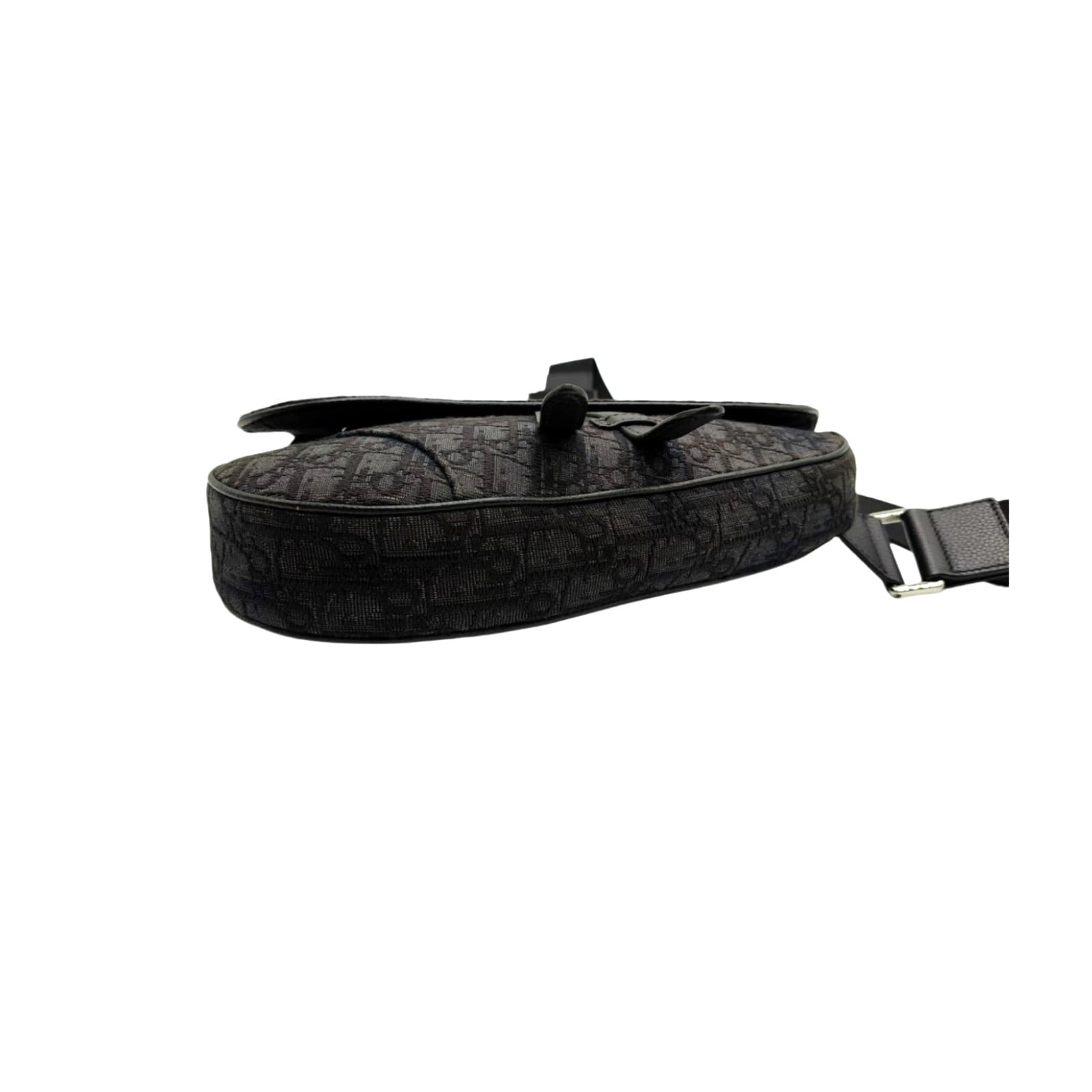 Dior Black Oblique Jaquard Saddle Bag - Image 7