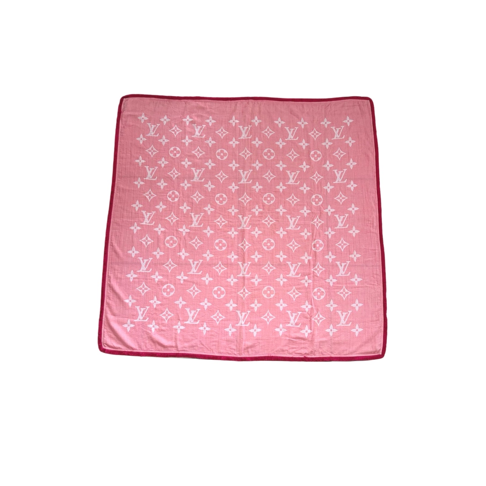 Louis Vuitton Monogram Pink Silk/Wool scarf - Image 5
