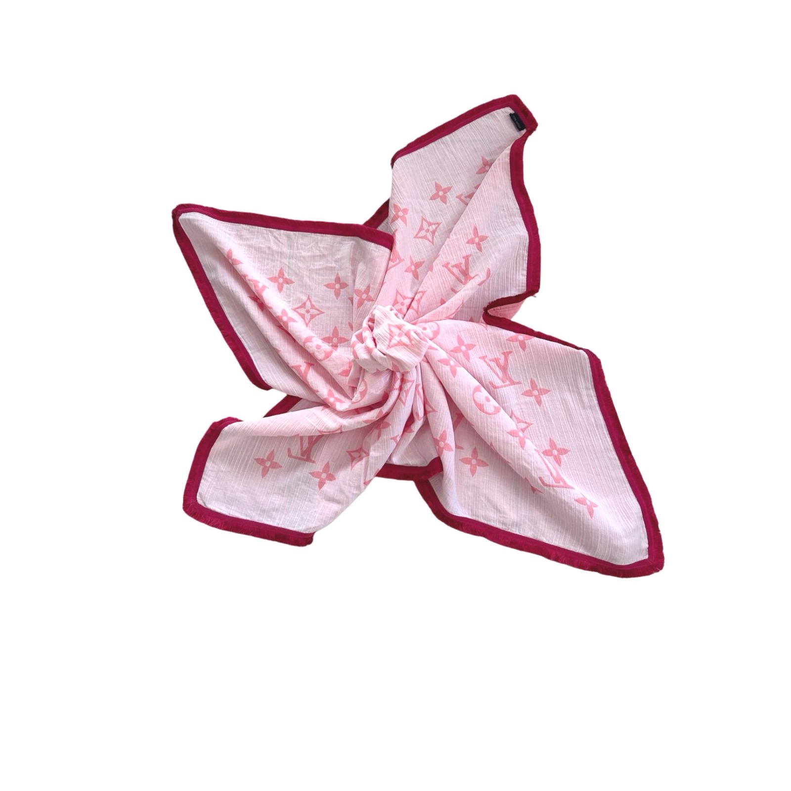 Louis Vuitton Monogram Pink Silk/Wool scarf - Image 7