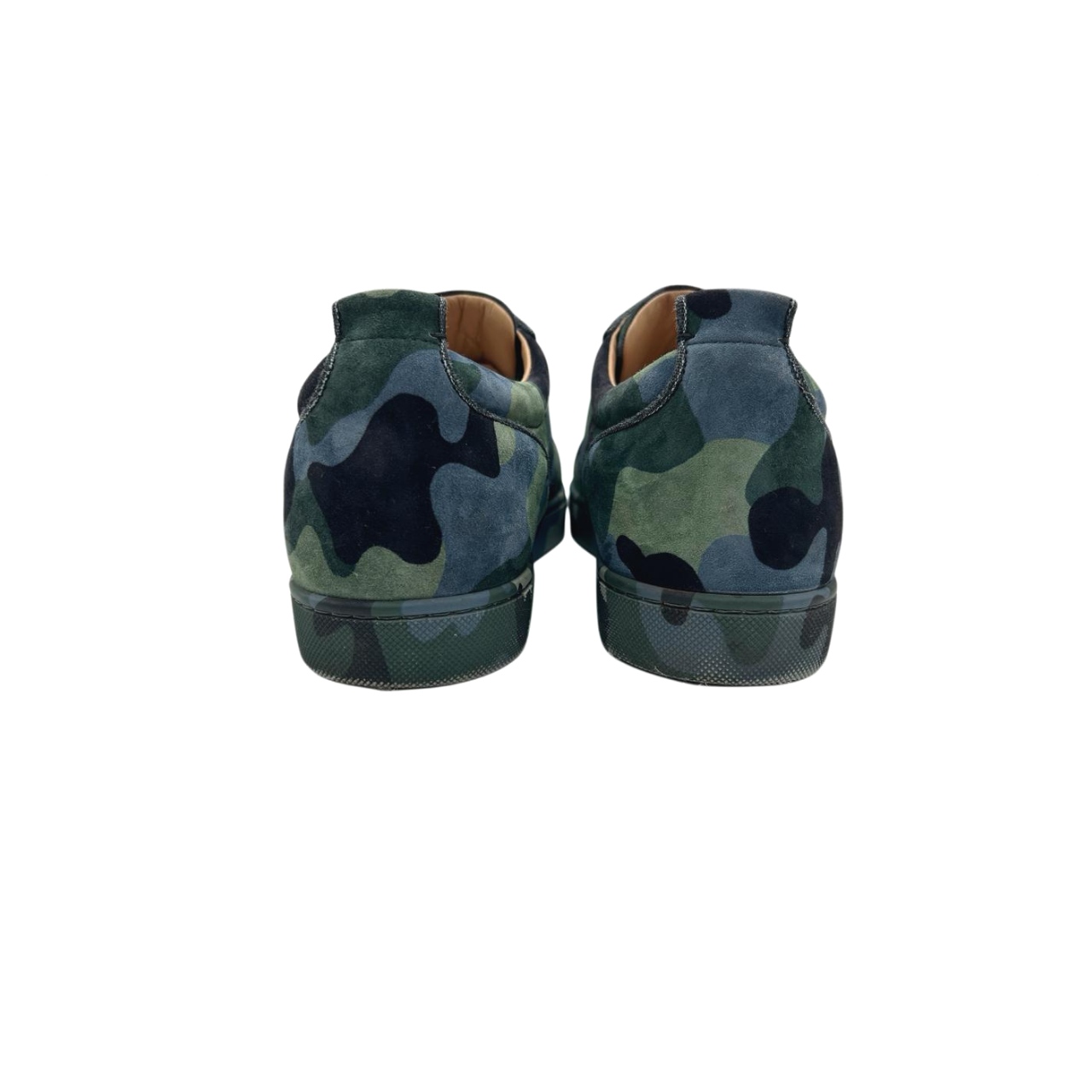 Christian Louboutin Louis Junior Spiked Orlato Suede Camouflage Print Low-Cut Sneakers – Size 43 - Image 5