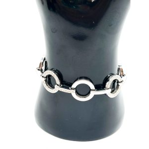 Swarovski Circle Clear Crystal Rhodium-Plated Bracelet