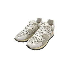 Louis Vuitton White/Grey Suede Canvas Runaway Sneakers  Size: 37