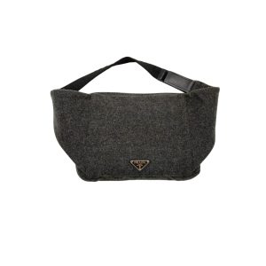 Prada Grey Wool Belt Bag