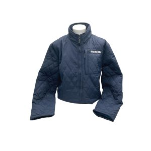 Shimano Navy Blue Diamond Quilted Cycling Puffer Jacket – Size Medium