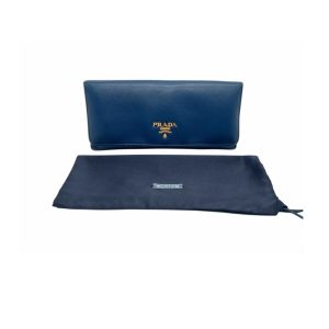 Prada Navy Blue Saffiano Leather Long Flap Wallet