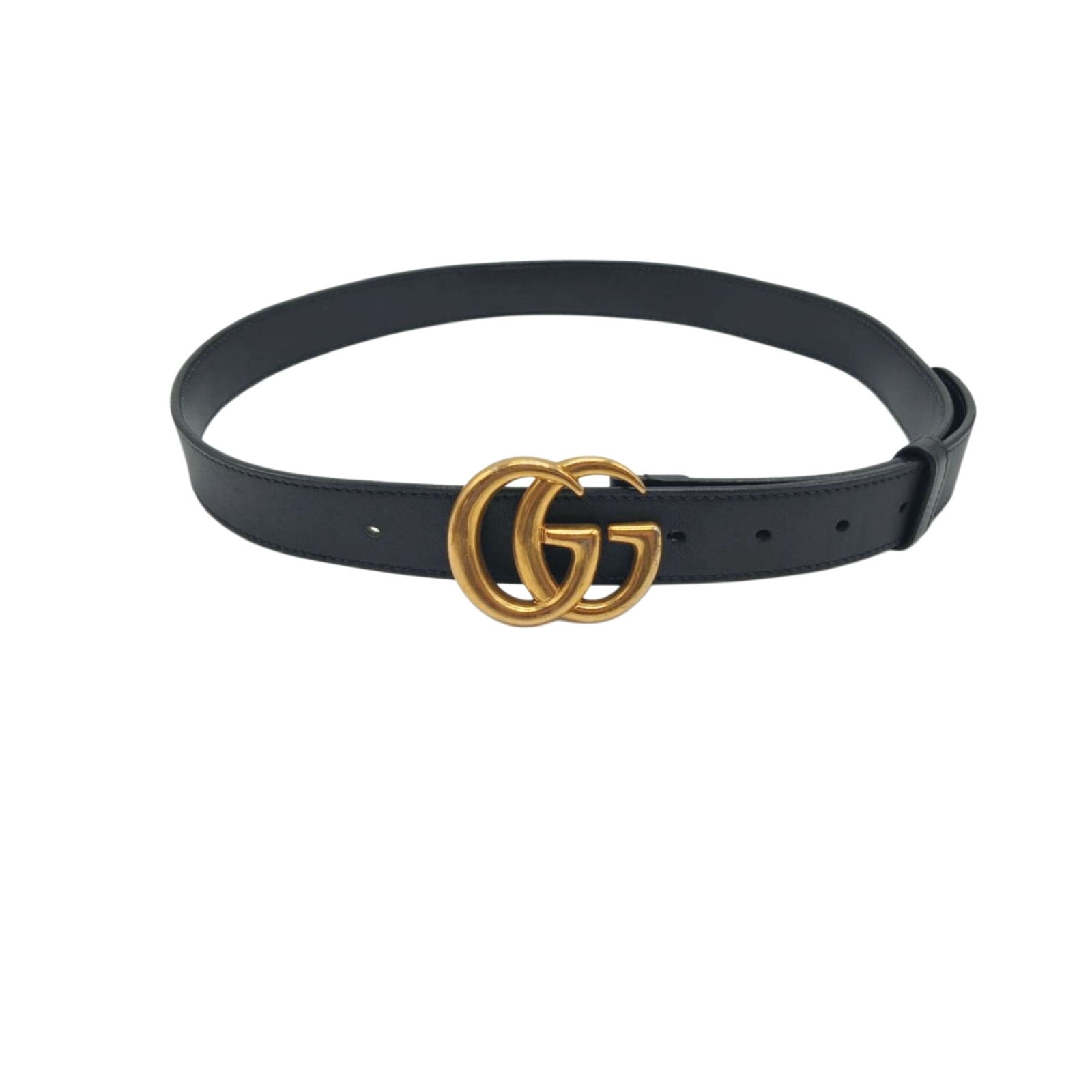 Gucci GG Marmont Buckle Black 30mm Leather Belt - Size 85/34 - Image 4