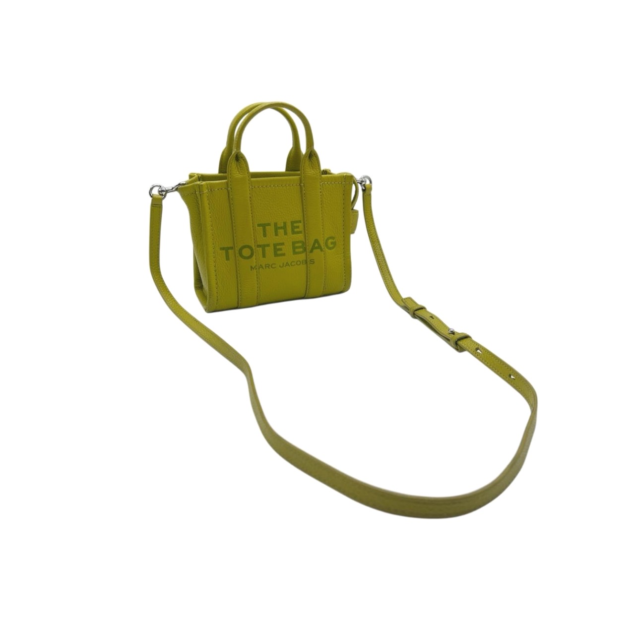Marc Jacobs Grained Calfskin Micro The Tote Bag In Citronelle - Image 5