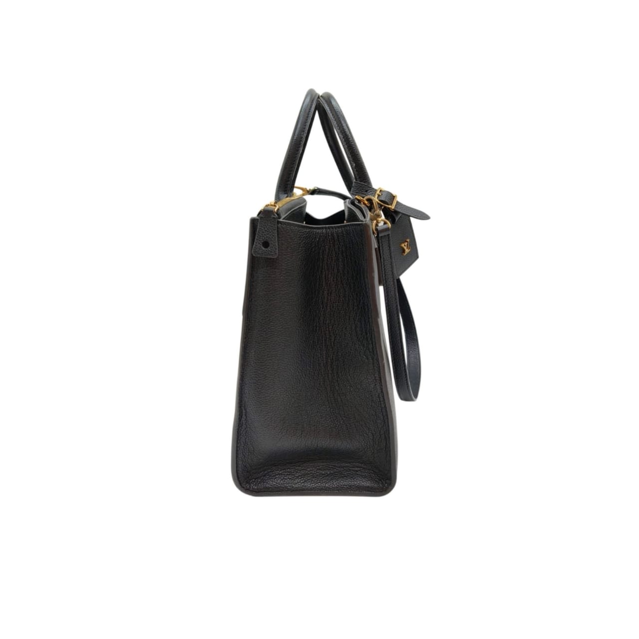 Louis Vuitton Black Grained Calfskin Leather City Steamer Shoulder Bag MM - Image 3