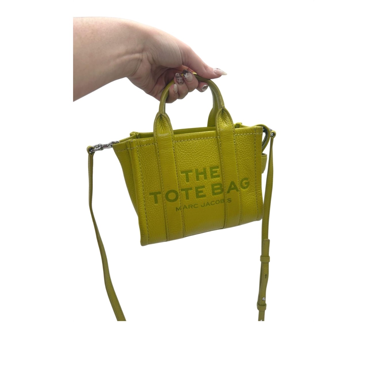 Marc Jacobs Grained Calfskin Micro The Tote Bag In Citronelle - Image 8