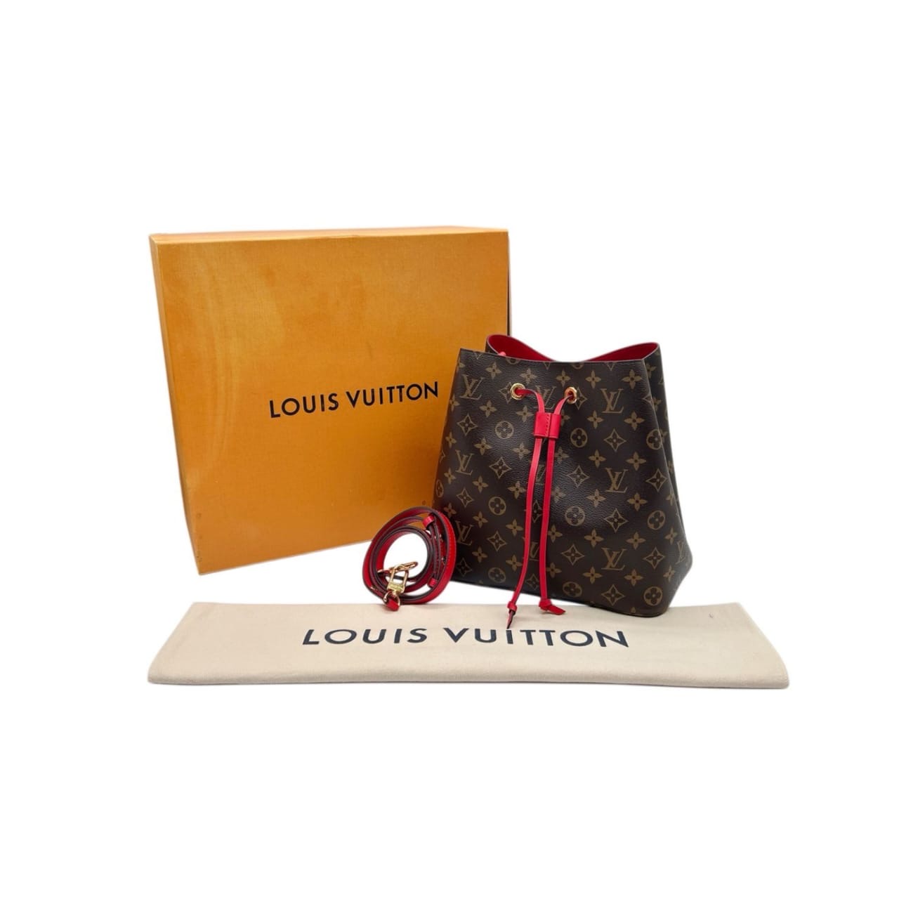 Louis Vuitton NéoNoé Monogram MM with Red Interior - Image 7