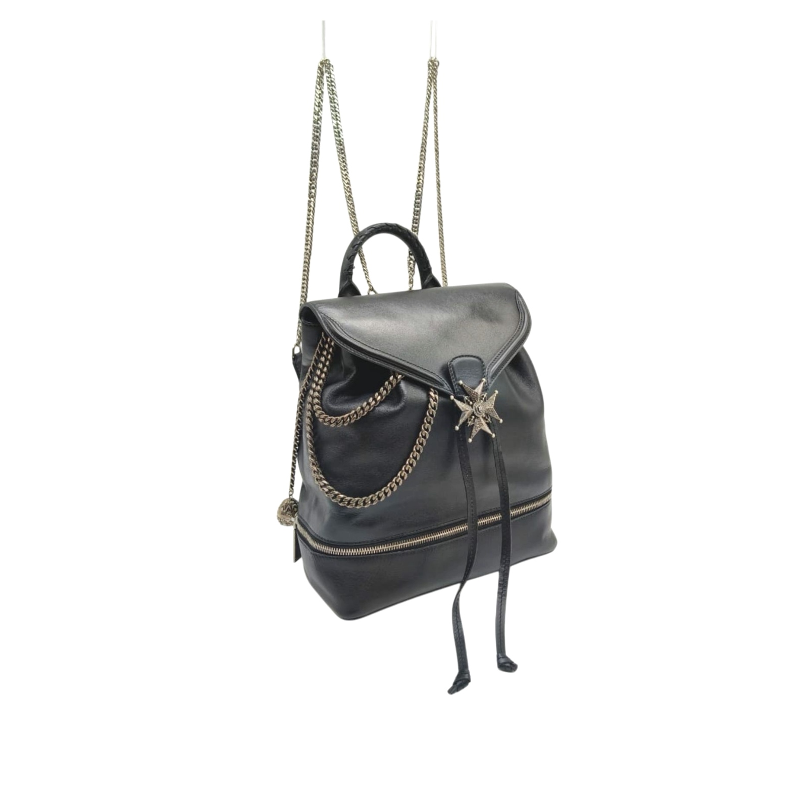 Alexander McQueen Star-Embellished Black Leather Backpack - Image 4
