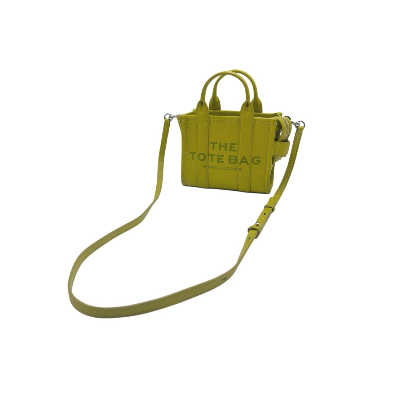 Marc Jacobs Grained Calfskin Micro The Tote Bag In Citronelle - Image 4