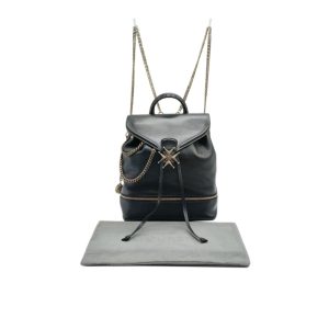 Alexander McQueen Star-Embellished Black Leather Backpack