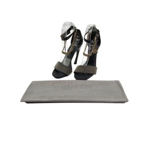 Alexander McQueen Studded Chain Ankle Strap Heels size 38