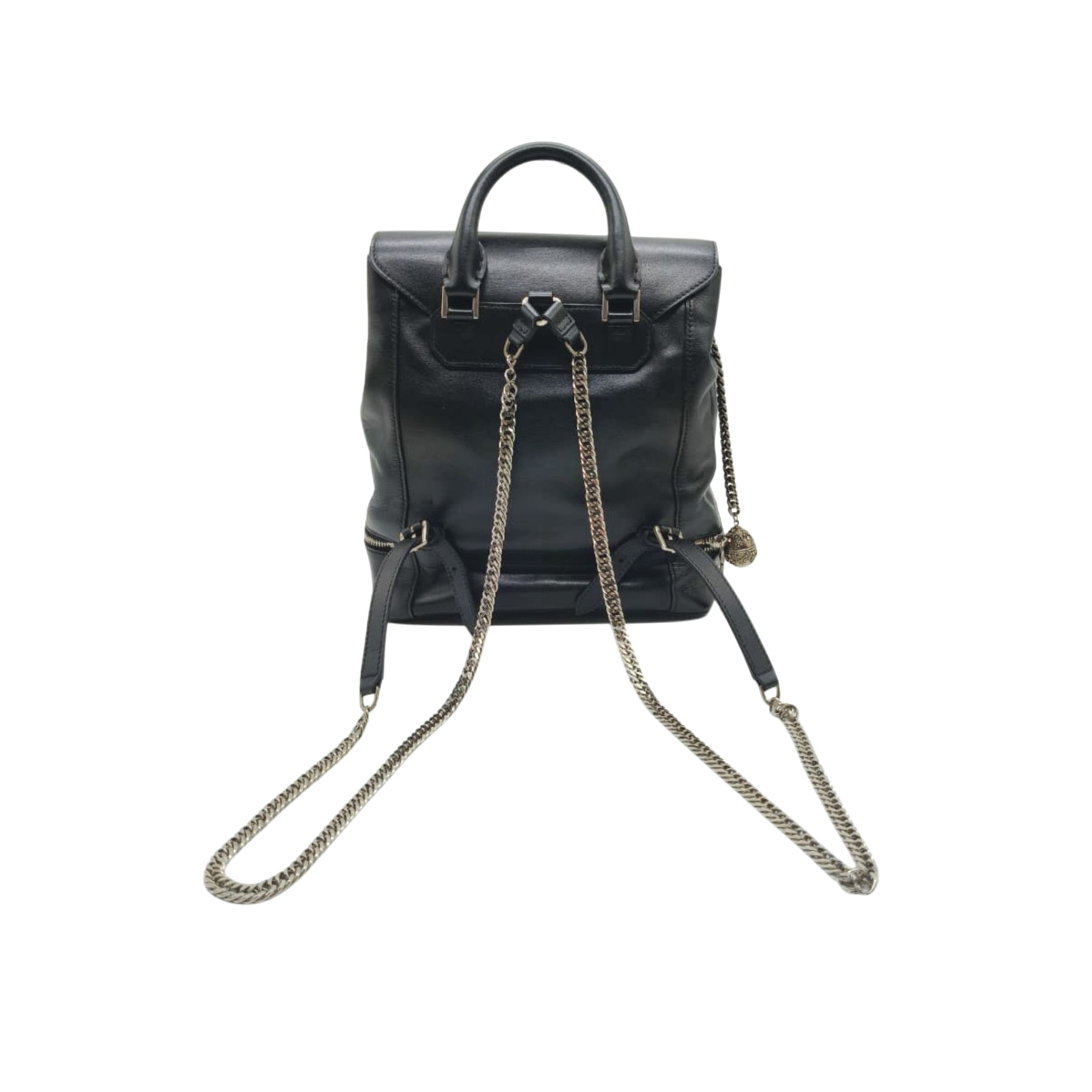 Alexander McQueen Star-Embellished Black Leather Backpack - Image 3
