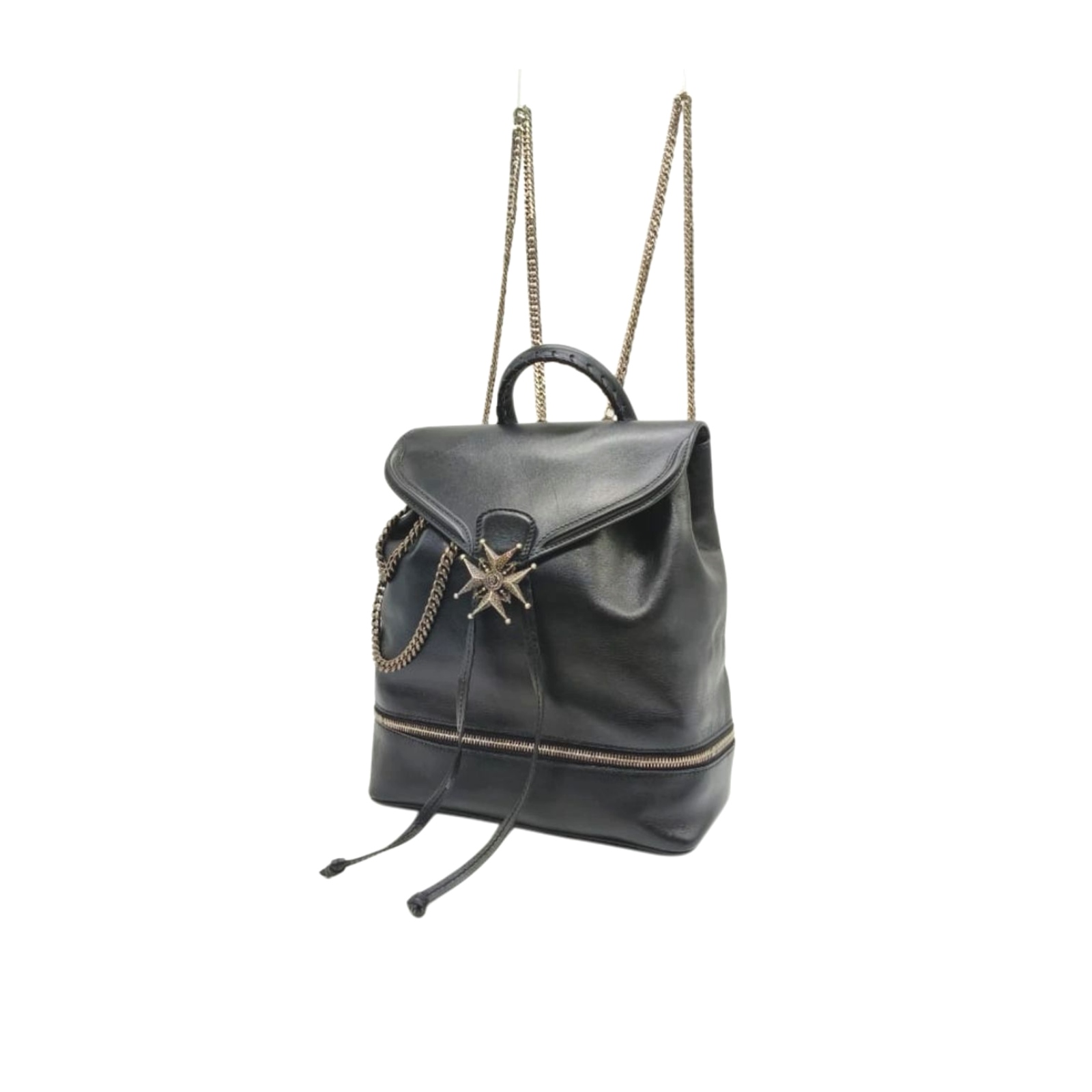 Alexander McQueen Star-Embellished Black Leather Backpack - Image 8
