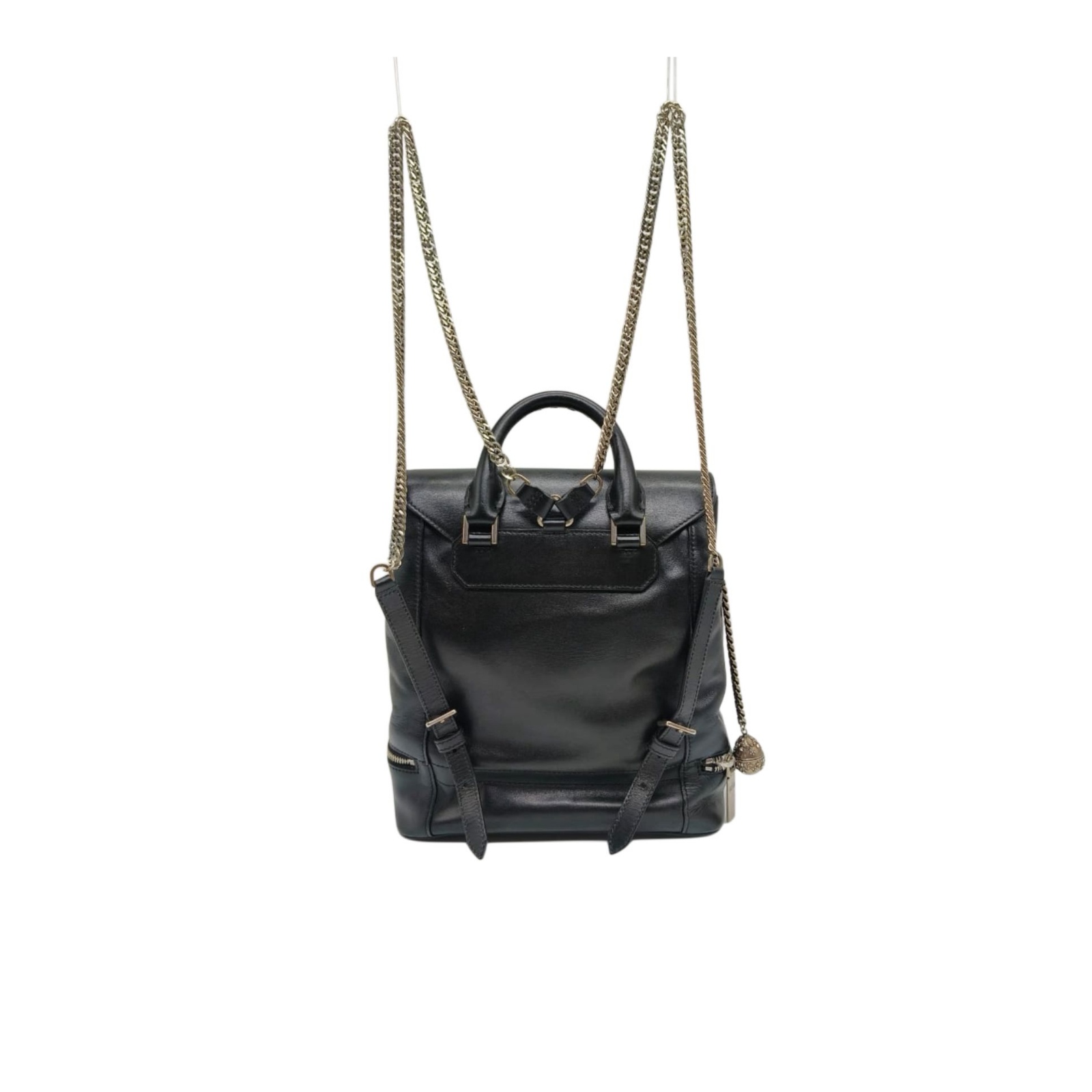 Alexander McQueen Star-Embellished Black Leather Backpack - Image 5