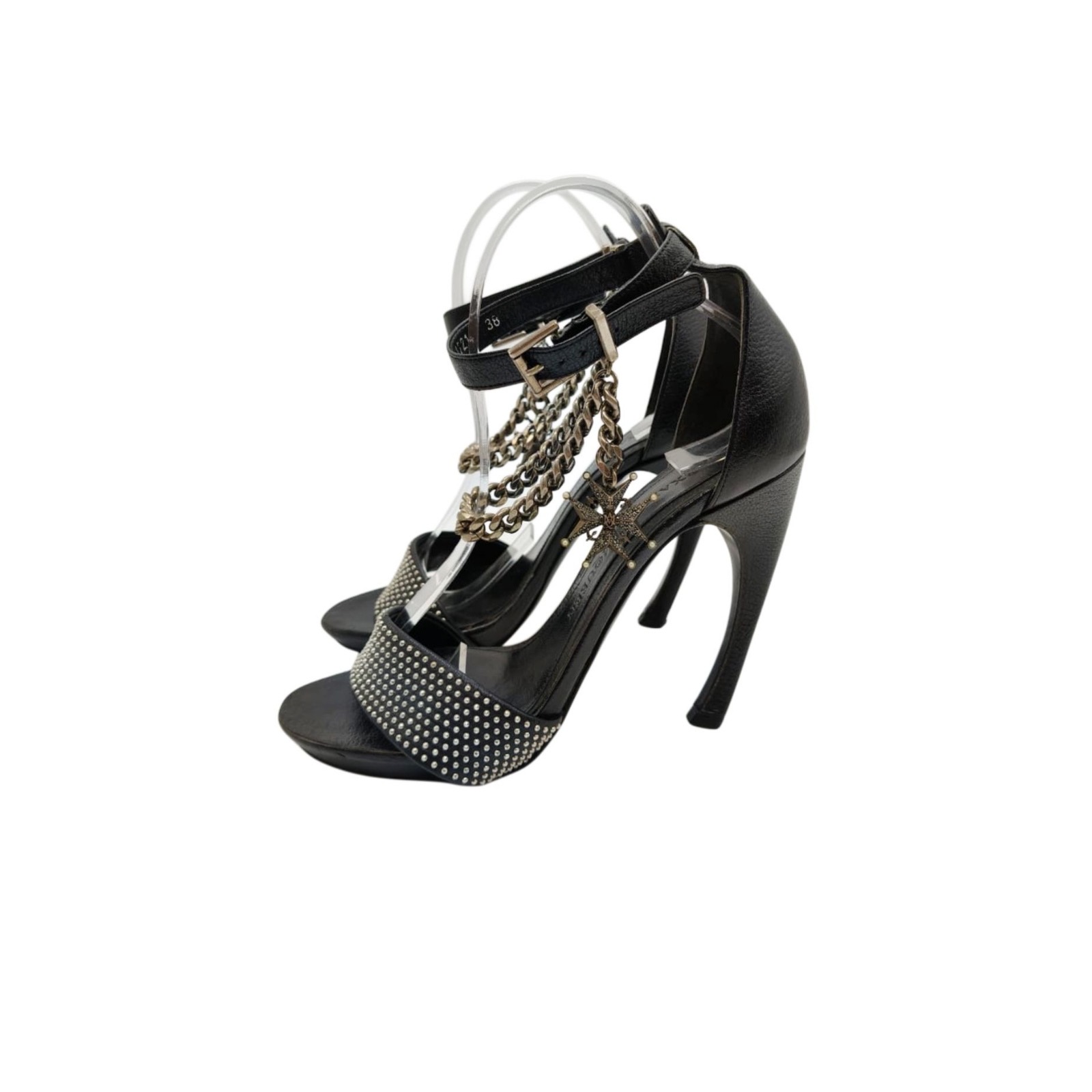 Alexander McQueen Studded Chain Ankle Strap Heels size 38 - Image 7