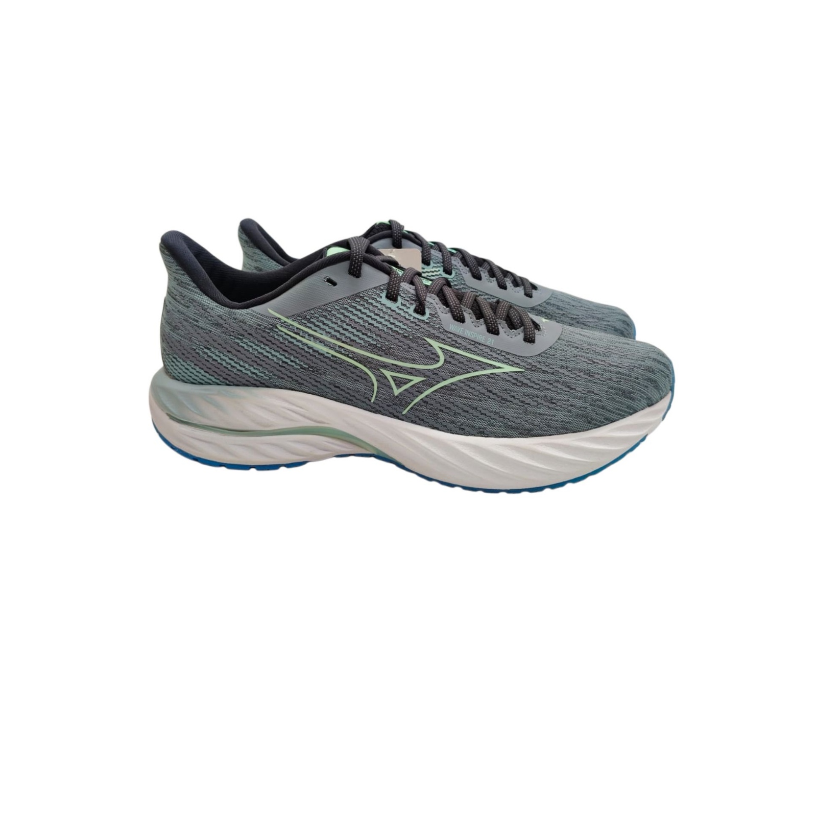Mizuno Wave Inspire 21 Men's Running Shoes in Tradewinds / Neo Mint UK9 - Image 8