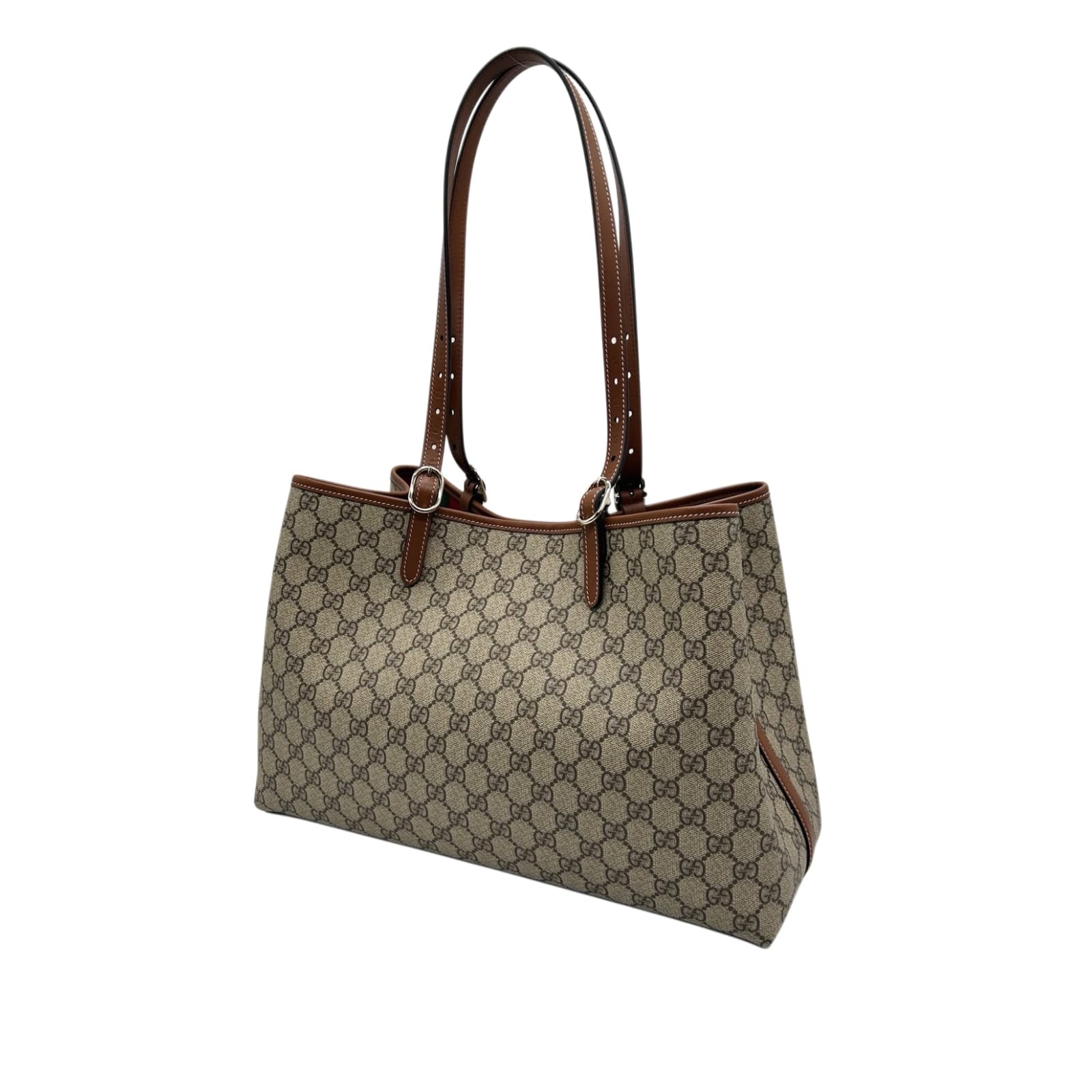 Gucci GG Supreme Emblem Brown & Beige Large Tote Bag - Image 5