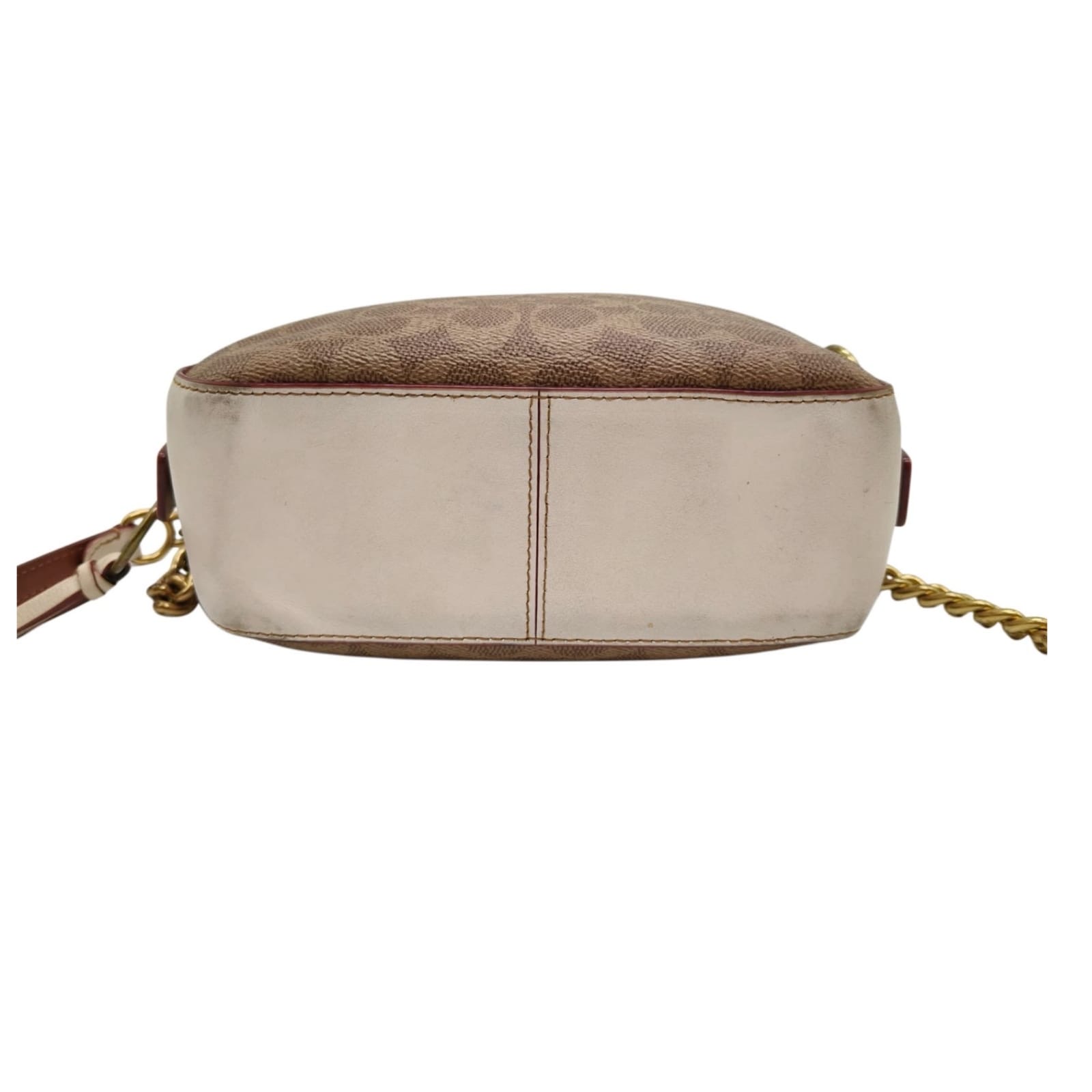 Coach Camera Crossbody Bag in Signature Canvas with Ivory Leather Trim - Image 8