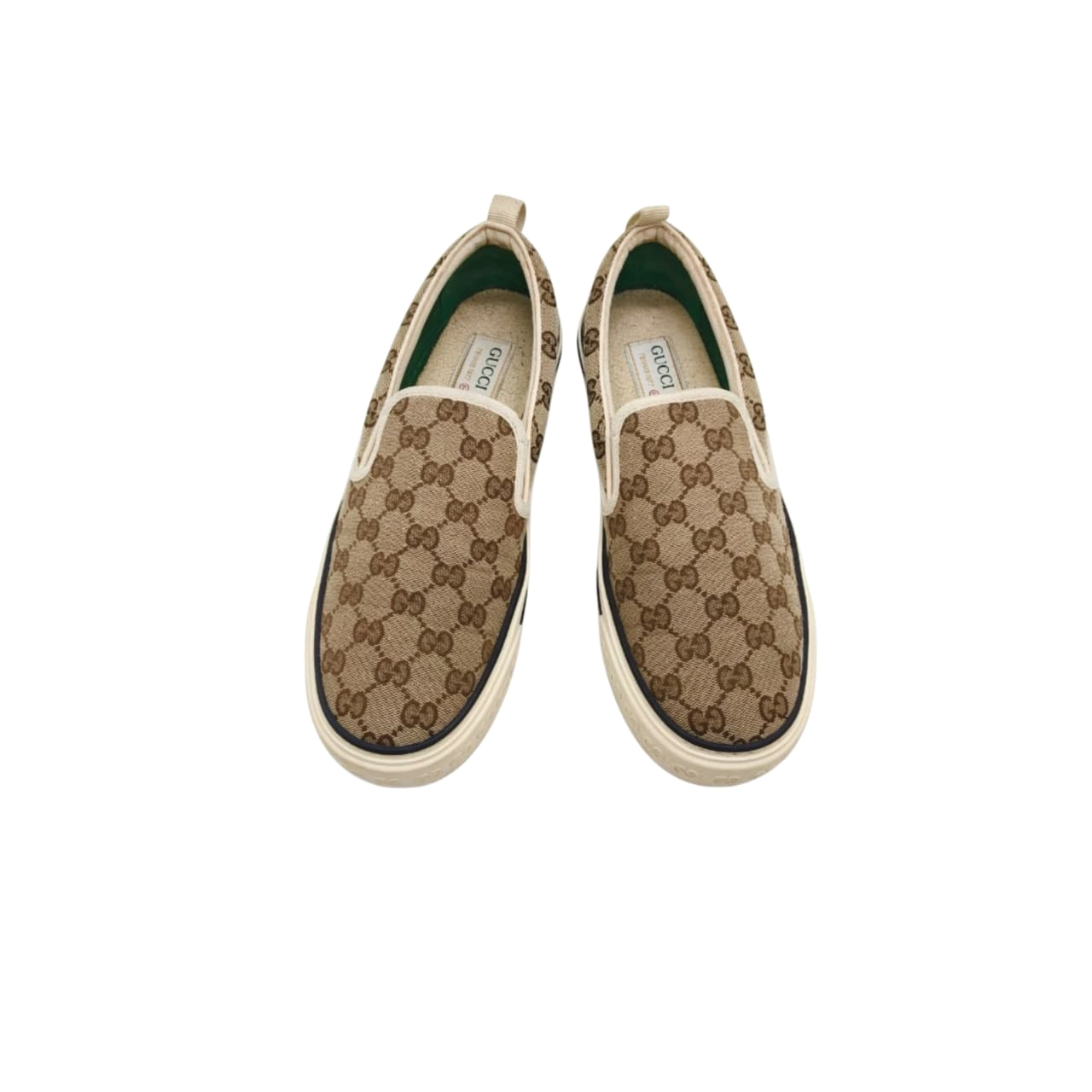 Gucci GG Tennis 1997 Slip-on Beige/ Ebony Sneakers Size: UK 8.5 - Image 6