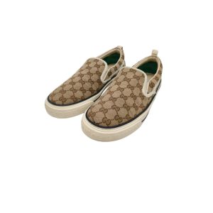 Gucci GG Tennis 1997 Slip-on Beige/ Ebony Sneakers  Size: UK 8.5