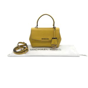 Michael Kors Ava Yellow Saffiano Leather Top Handle Crossbody Bag