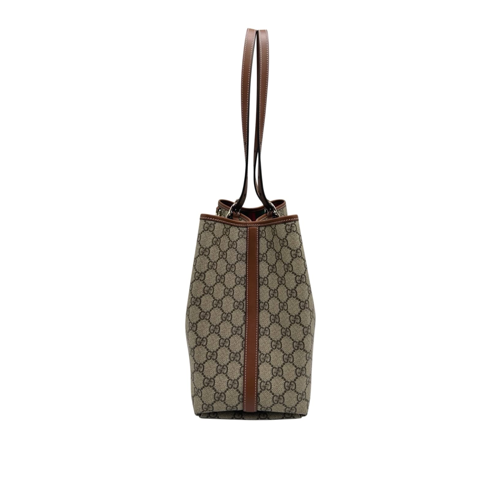 Gucci GG Supreme Emblem Brown & Beige Large Tote Bag - Image 7