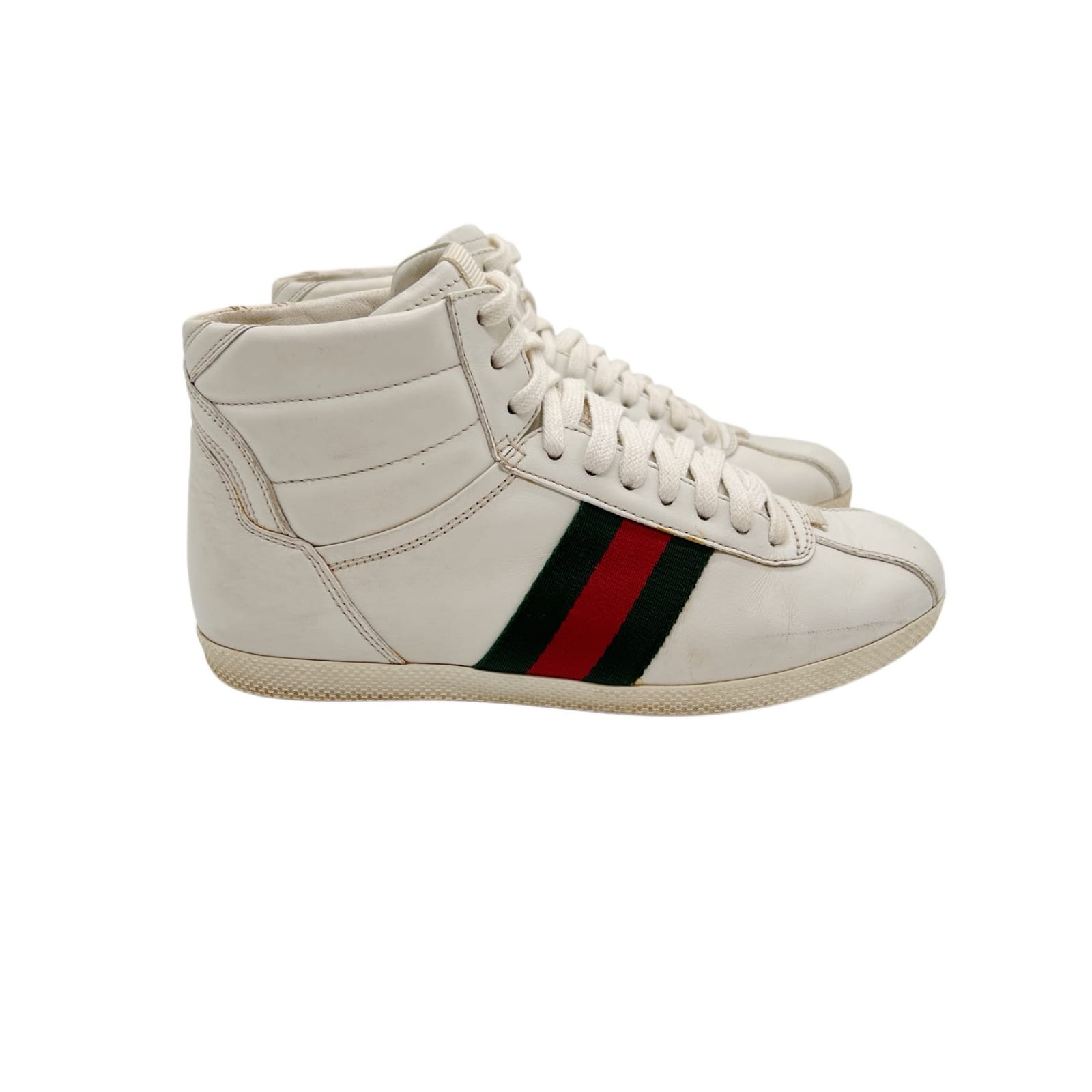 Gucci Ace High-Top Leather Sneakers – UK Size 5.5 - Image 4