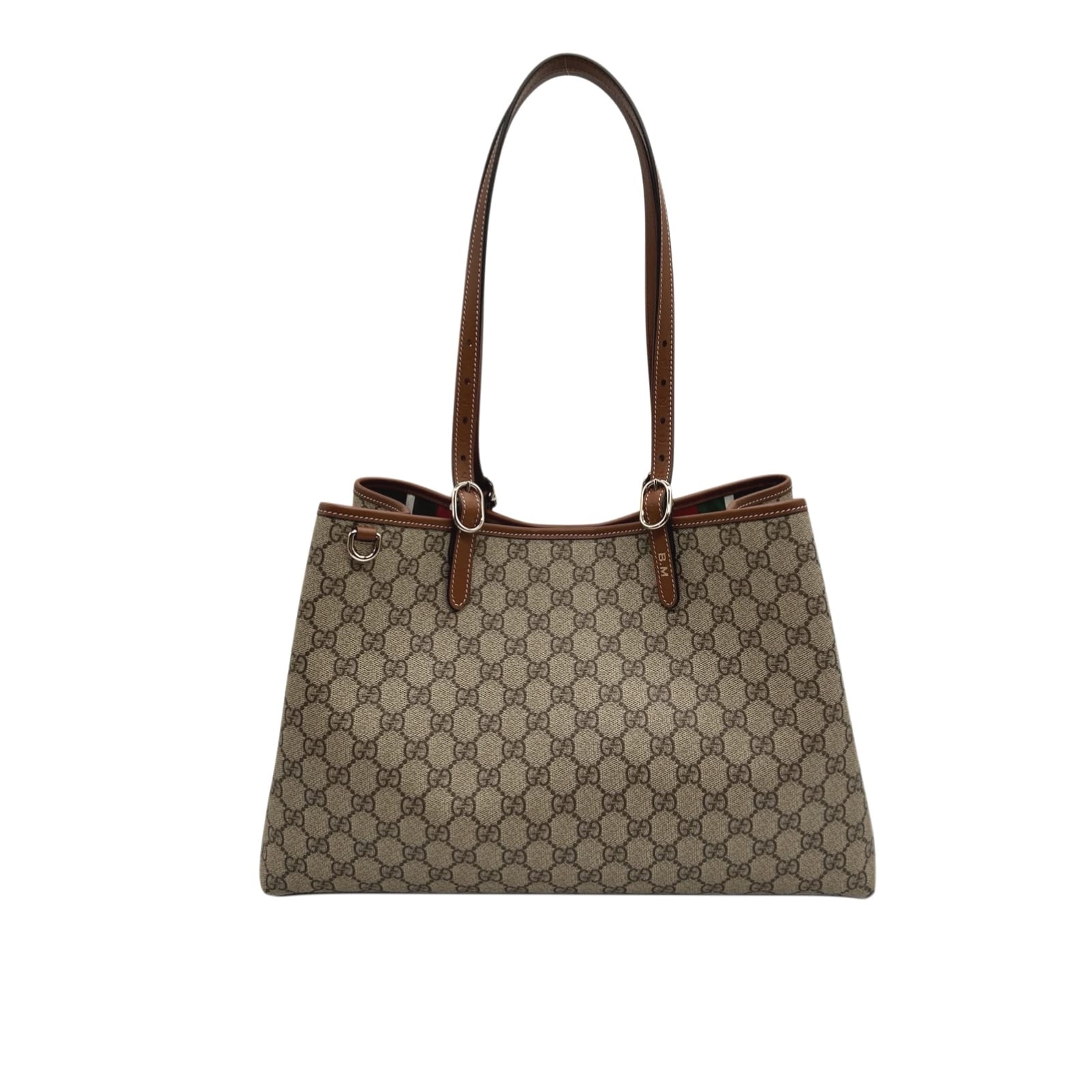 Gucci GG Supreme Emblem Brown & Beige Large Tote Bag - Image 3