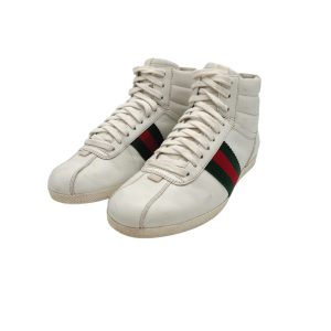 Gucci Ace High-Top Leather Sneakers – UK Size 5.5