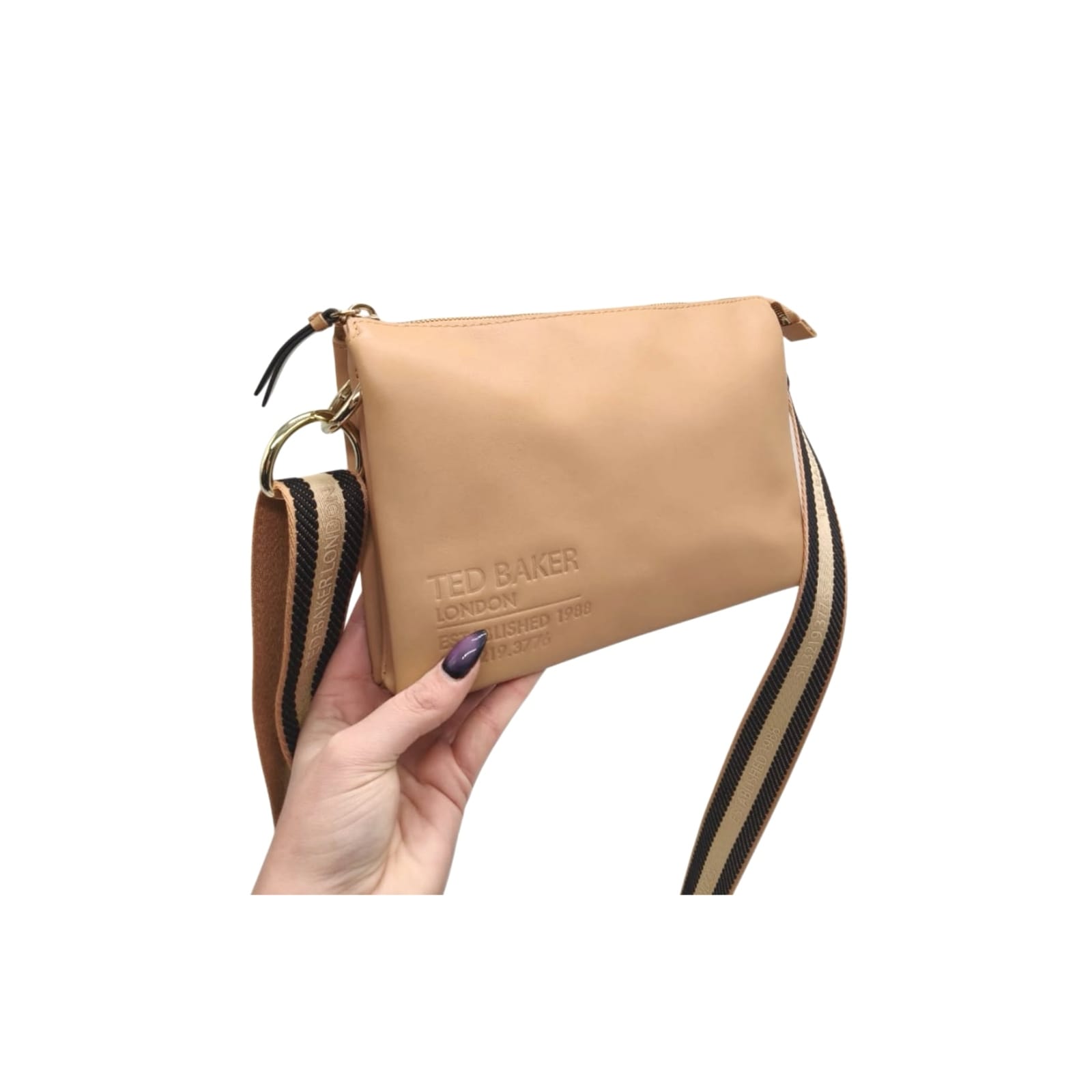 Ted Baker London Darceyy Camera Crossbody Bag in Tan Leather - Image 7