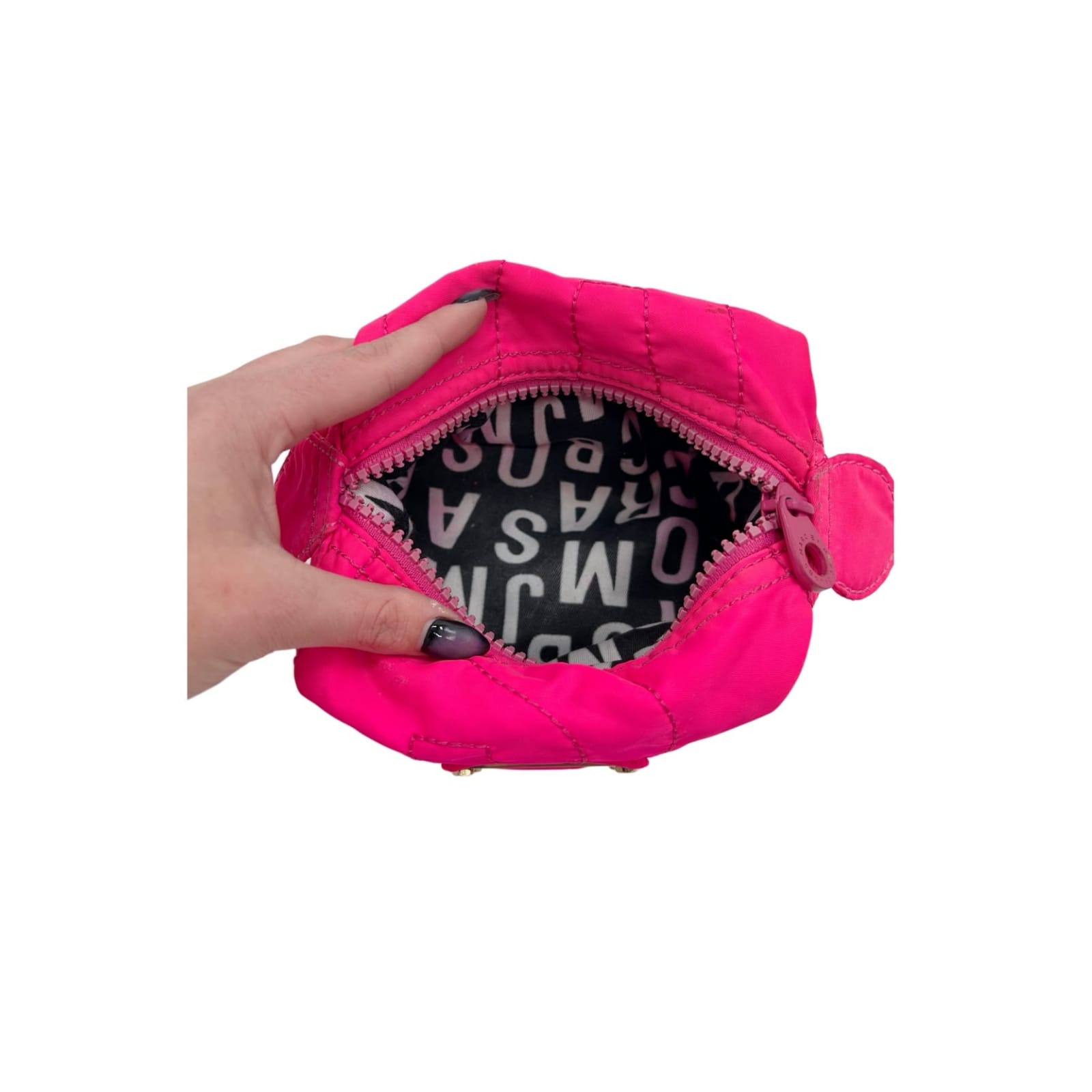 Marc By Marc Jacobs Hot Pink Quilted Nylon Zip Cosmetic Bag - Image 8