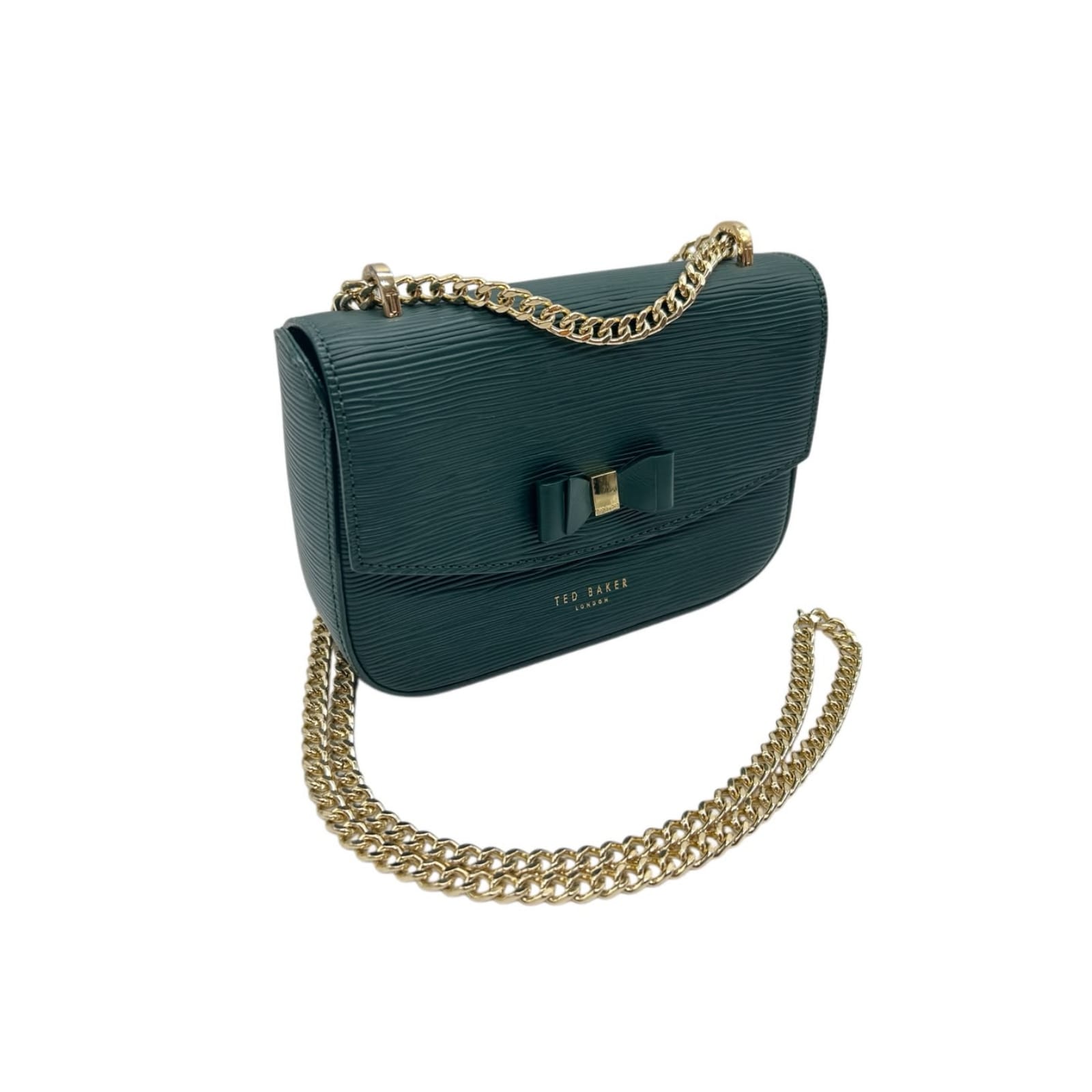 Ted Baker Danieel Bow Tie Dark Green Leather Shoulder Bag - Image 3