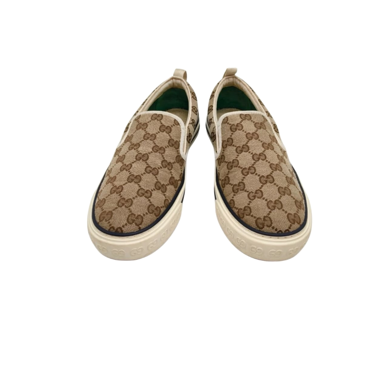 Gucci GG Tennis 1997 Slip-on Beige/ Ebony Sneakers Size: UK 8.5 - Image 4