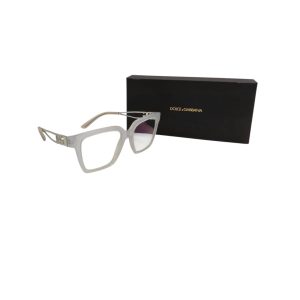 Dolce & Gabbana Grey Cat-Eye Optical Eyeglass Frames